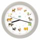 KW4001SG KooKoo® KidsWorld Wandklok Grijs