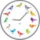 UF1340C KooKoo® Zangvogels UltraFlat Wandklok Color
