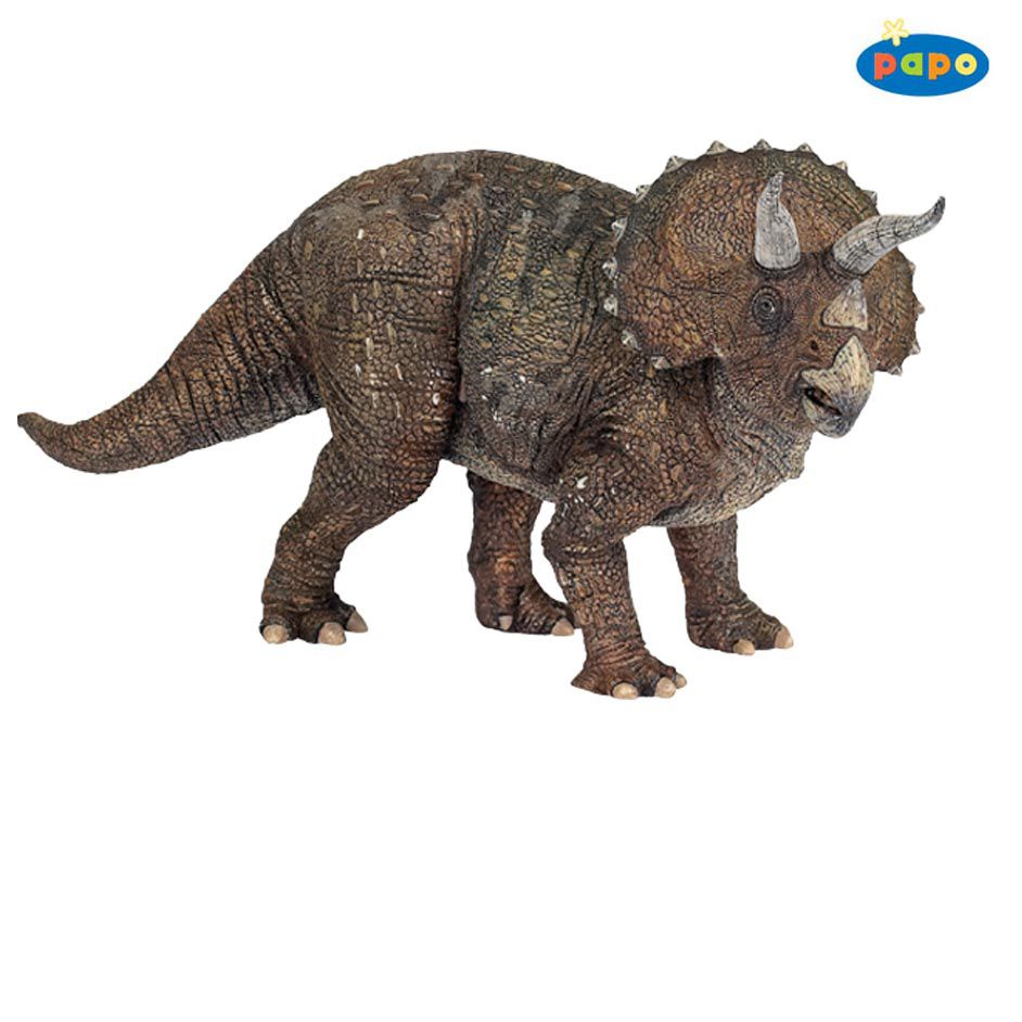 Figurine Papo Triceratops Heavy Duty (2005) - Environ 20 Cm, Robuste, Occasion Très Bon état